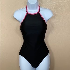 SOLD Seekers Australia halter neckline swimsuit. EUC